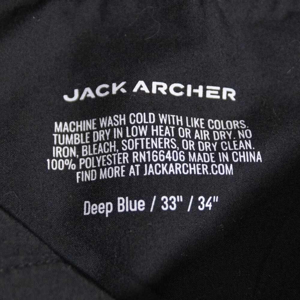Jack Archer Jetsetter Slim Fit Performance Stretch Deep Blue Pants Men's 33x33 - Picture 3 of 5